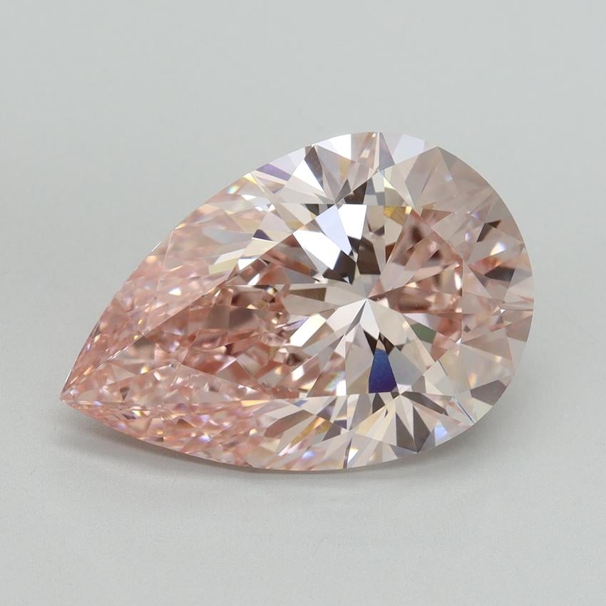 7.28 Ct. Fancy Intense Pink Pear Lab Grown Diamond