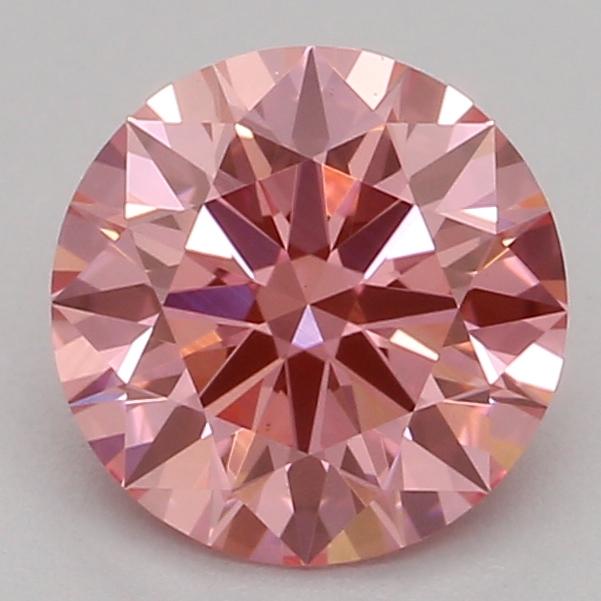 0.78 Ct. Fancy Vivid Pink Round Lab Grown Diamond