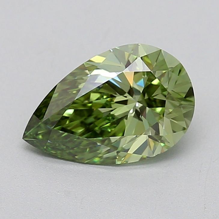 1.09 Ct. Fancy Vivid Green Pear Lab Grown Diamond