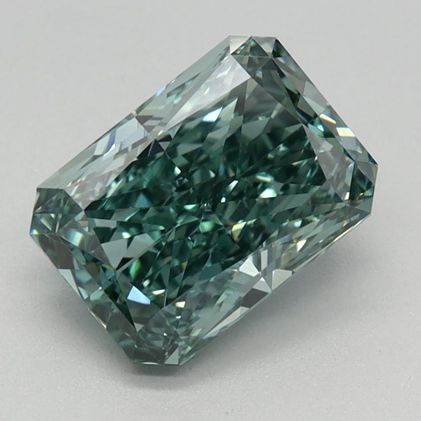 1.55 Ct. Fancy Vivid Green Radiant Lab Grown Diamond