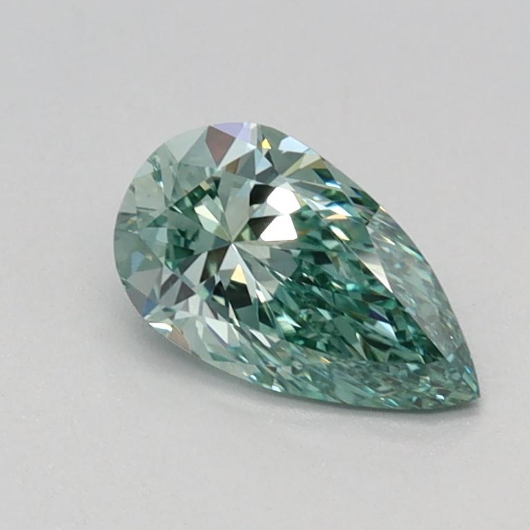 0.55 Ct. Fancy Vivid Green Pear Lab Grown Diamond