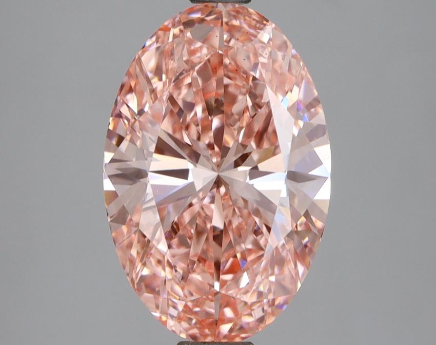 3.03 Ct. Fancy Vivid Pink Oval Lab Grown Diamond