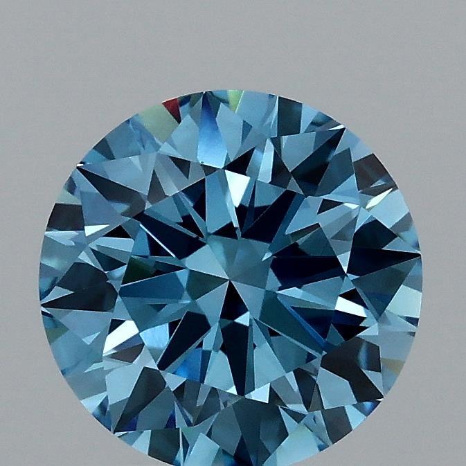 1.59 Ct. Fancy Vivid Blue Round Lab Grown Diamond