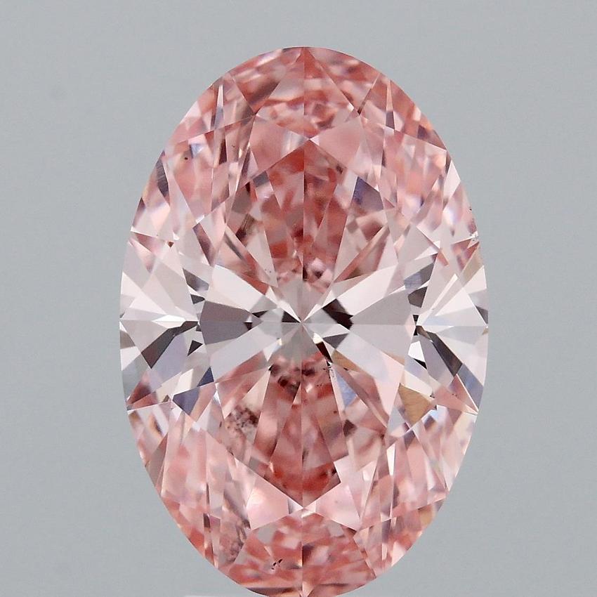 5.00 Ct. Fancy Vivid Pink Oval Lab Grown Diamond