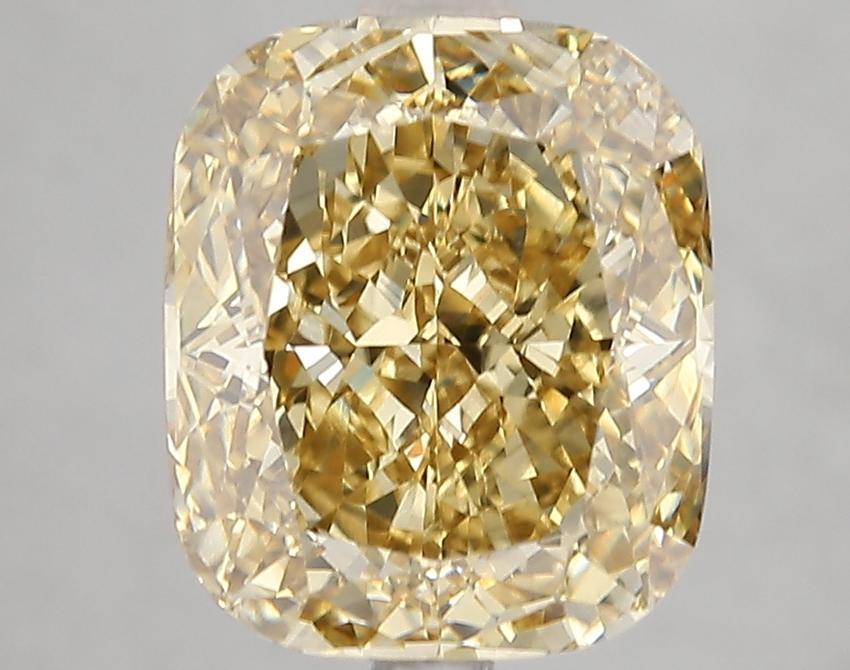 5.09 Ct. Fancy Intense Yellow Cushion Lab Grown Diamond