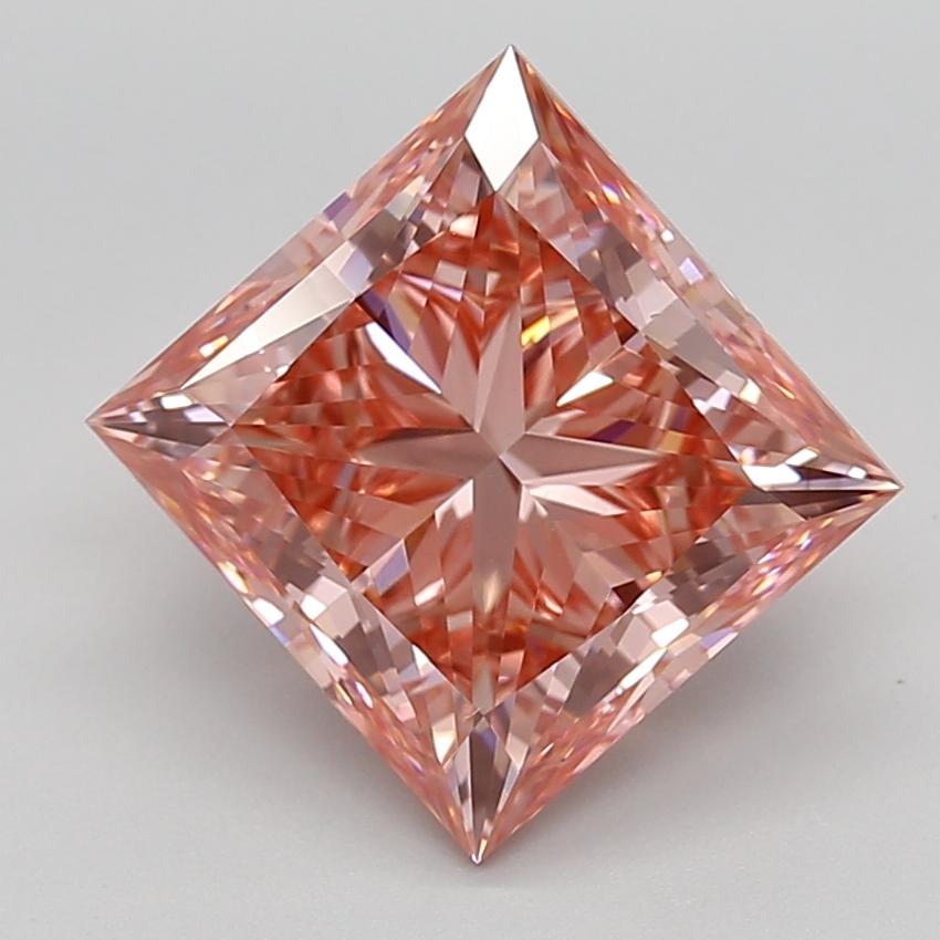 6.00 Ct. Fancy Vivid Pink Princess Lab Grown Diamond