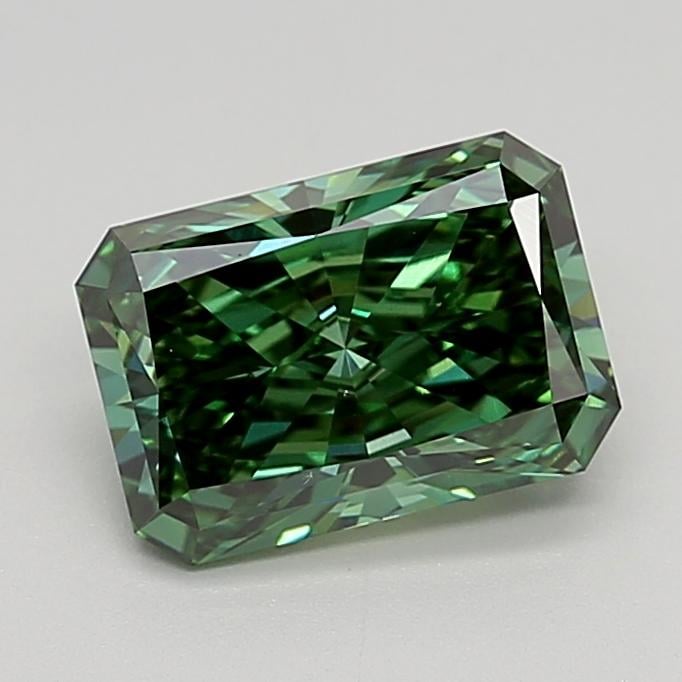 2.34 Ct. Fancy Vivid  Green Radiant Lab Grown Diamond