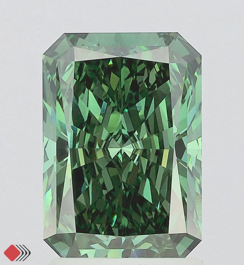 2.34 Ct. Fancy Vivid Green Radiant Lab Grown Diamond