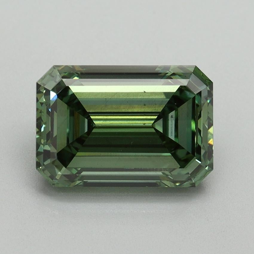 3.07 Ct. Fancy Vivid Green Emerald Lab Grown Diamond
