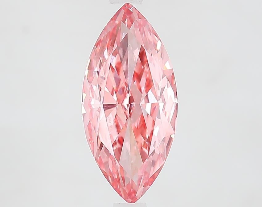 2.47 Ct. Fancy Vivid Pink Marquise Lab Grown Diamond