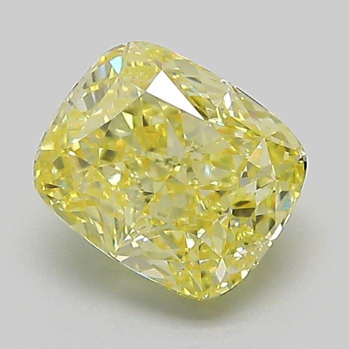 1.60 Ct. Fancy Intense Yellow Cushion Lab Grown Diamond