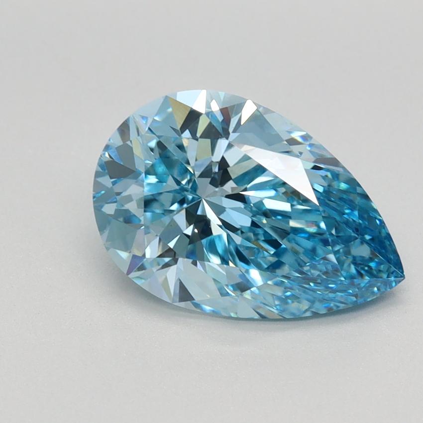 2.23 Ct. Fancy Vivid Blue Pear Lab Grown Diamond