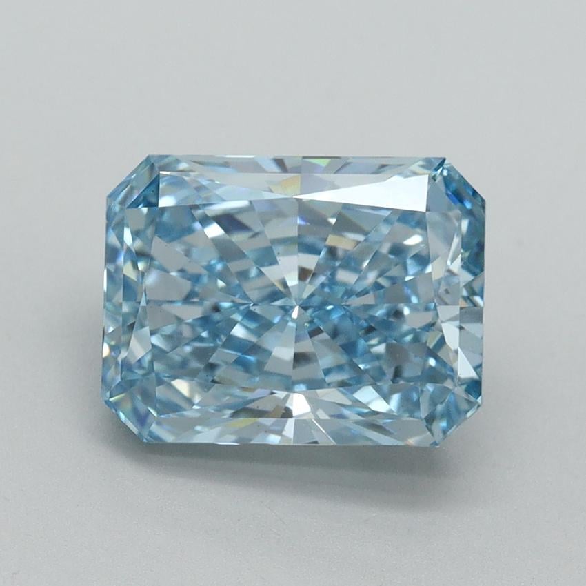 3.42 Ct. Fancy Vivid Blue Radiant Lab Grown Diamond