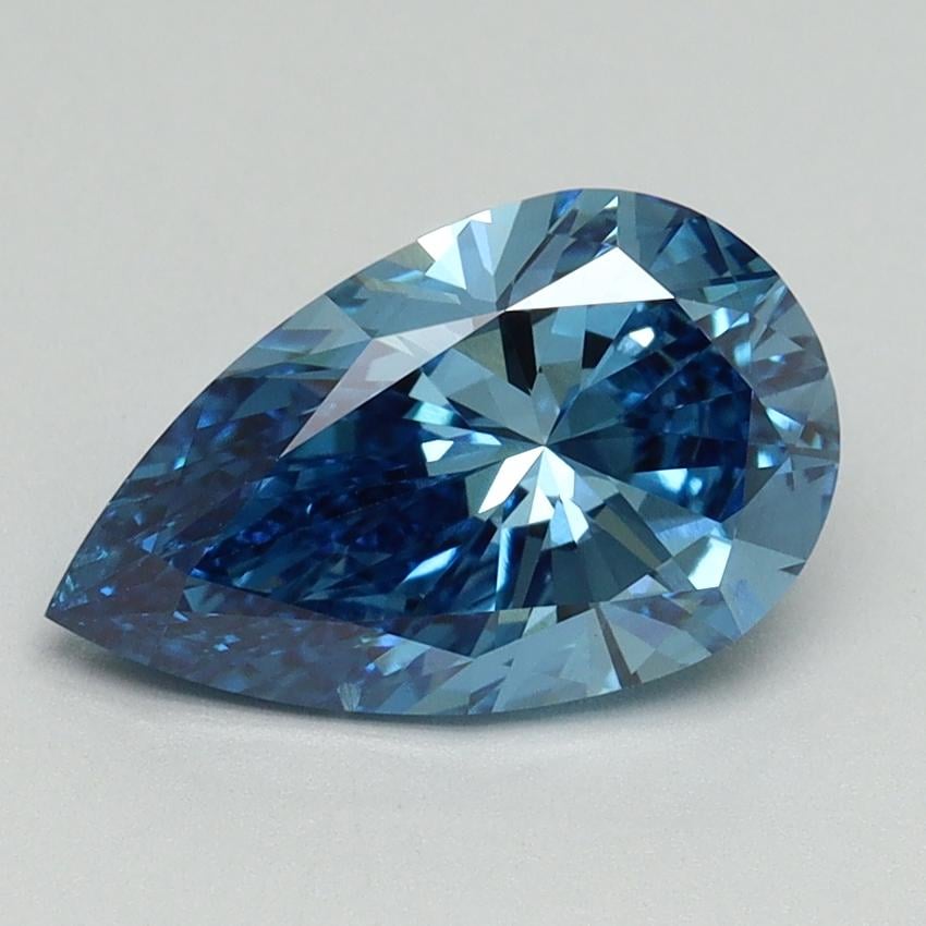 2.00 Ct. Fancy Vivid Blue Pear Lab Grown Diamond