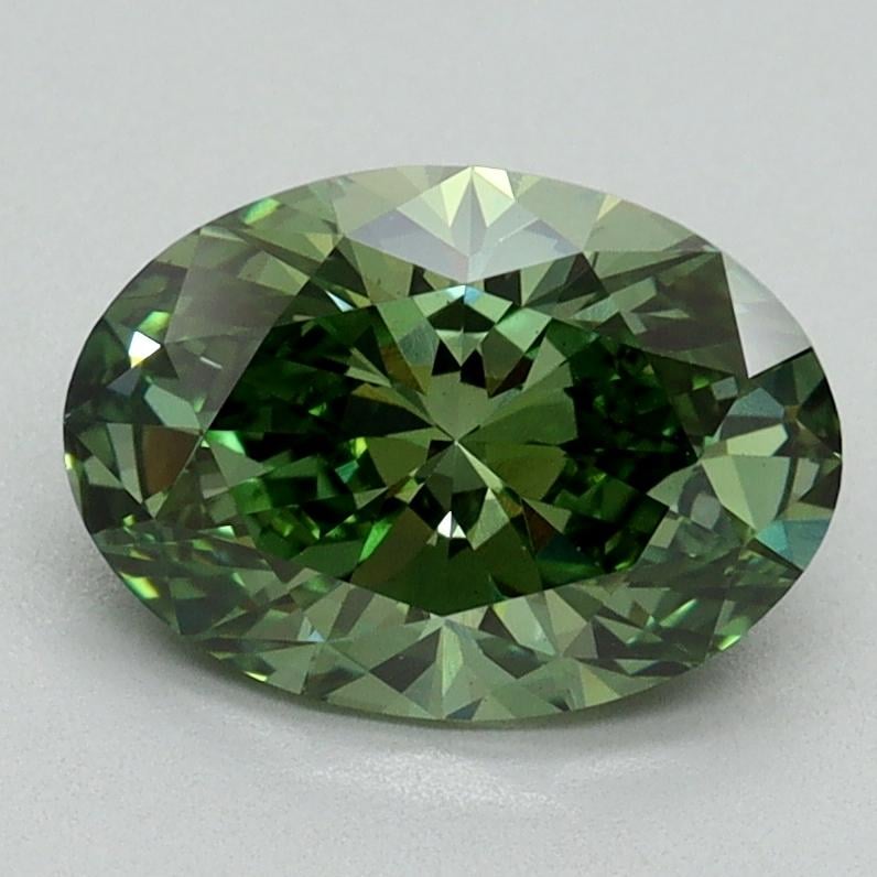 1.70 Ct. Fancy Vivid Pacific Green Oval Lab Grown Diamond