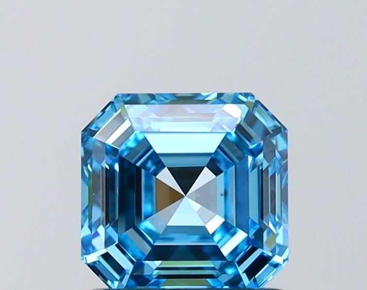 1.19 Ct. Fancy Vivid Blue Asscher Lab Grown Diamond