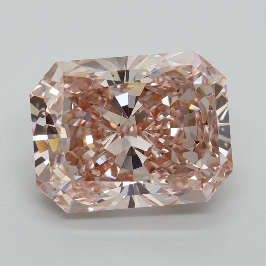 6.38 Ct. Fancy Vivid Pink Radiant Lab Grown Diamond