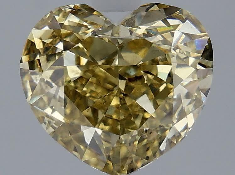 2.59 Ct. Fancy Yellow Heart Lab Grown Diamond