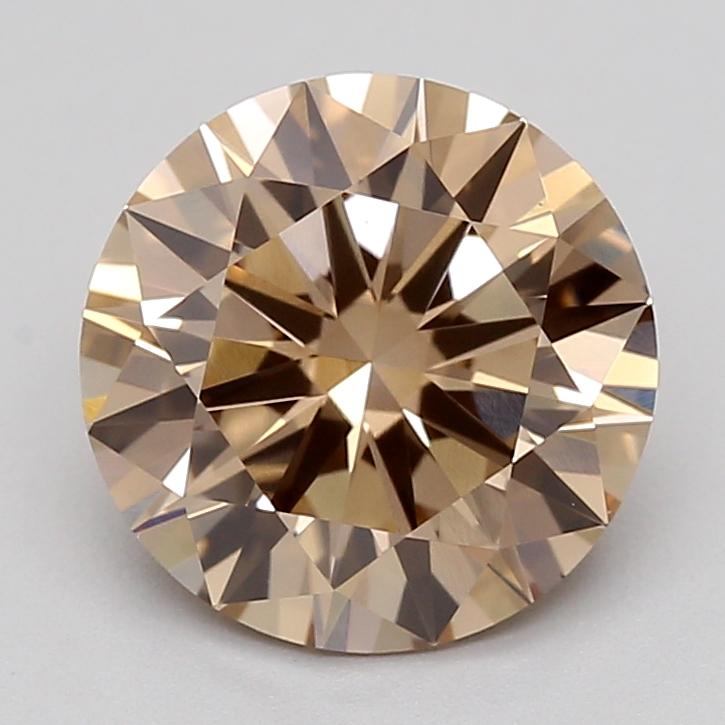 1.51 Ct. Light  Brown Round Lab Grown Diamond