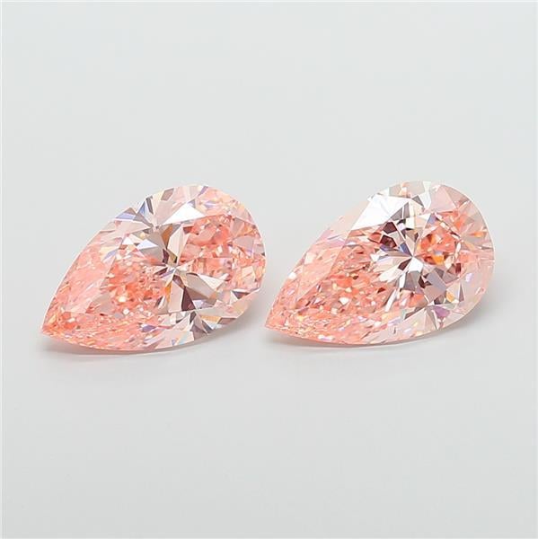4.07 Ct. Fancy Intense Pink Pear Lab Grown Diamond