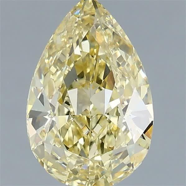1.58 Ct. Fancy Intense Yellow Pear Lab Grown Diamond