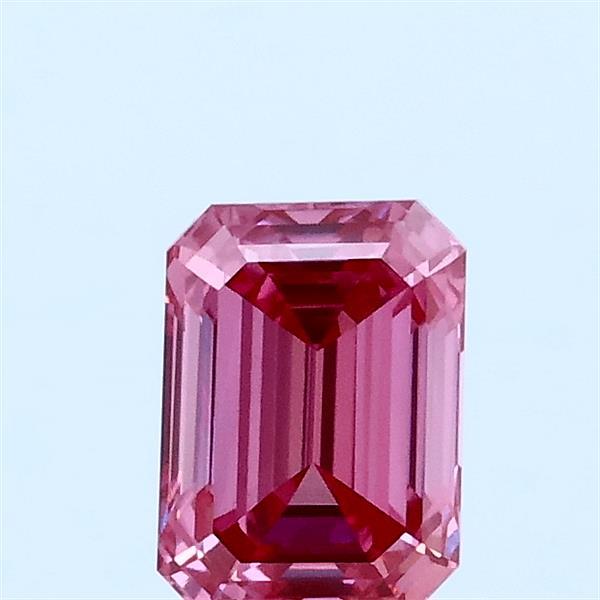 0.73 Ct. Fancy Vivid Pink Emerald Lab Grown Diamond