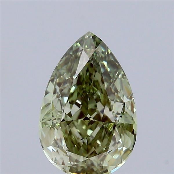 0.92 Ct. Fancy Vivid Green Pear Lab Grown Diamond