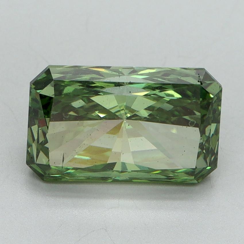 3.00 Ct. Fancy Vivid Green Radiant Lab Grown Diamond