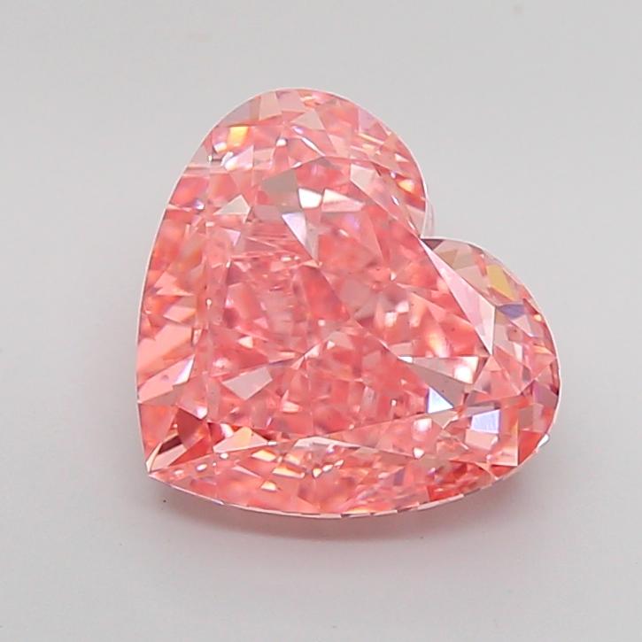5.30 Ct. Fancy Vivid Pink Heart Lab Grown Diamond