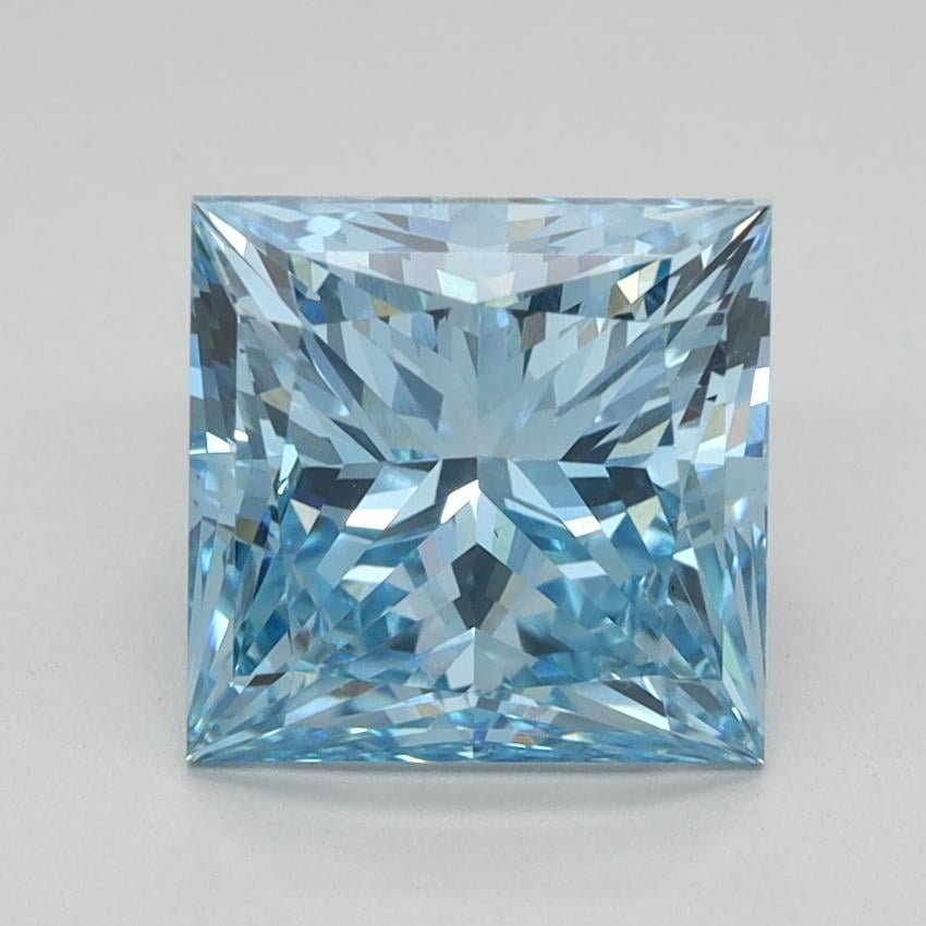 2.03 Ct. Fancy Vivid Blue Princess Lab Grown Diamond
