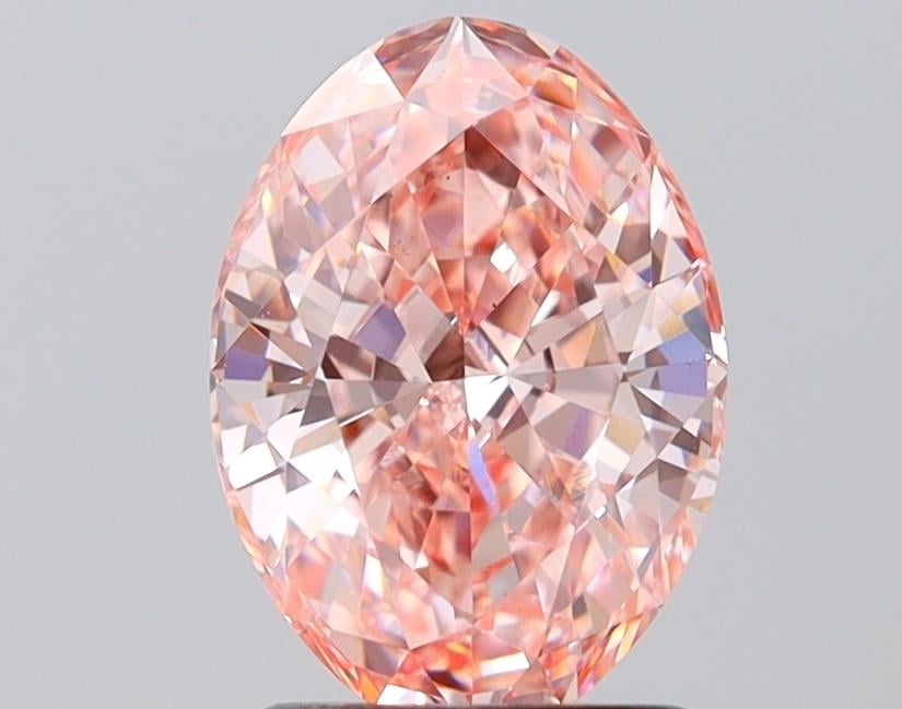 2.03 Ct. Fancy Vivid Pink Oval Lab Grown Diamond