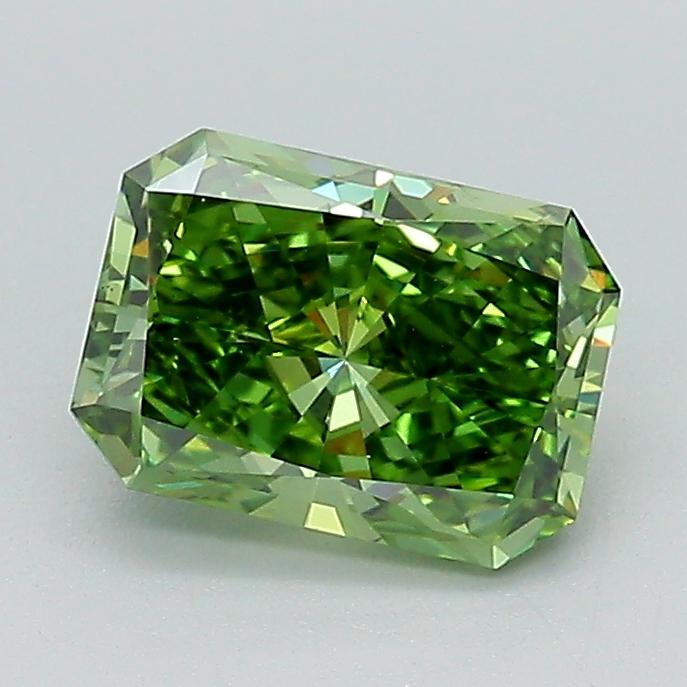 1.10 Ct. Fancy Vivid Green Radiant Lab Grown Diamond