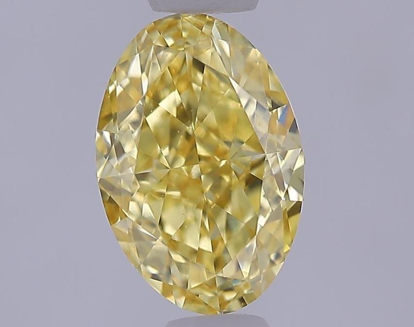 1.05 Ct. Fancy Intense  Yellow Oval Lab Grown Diamond