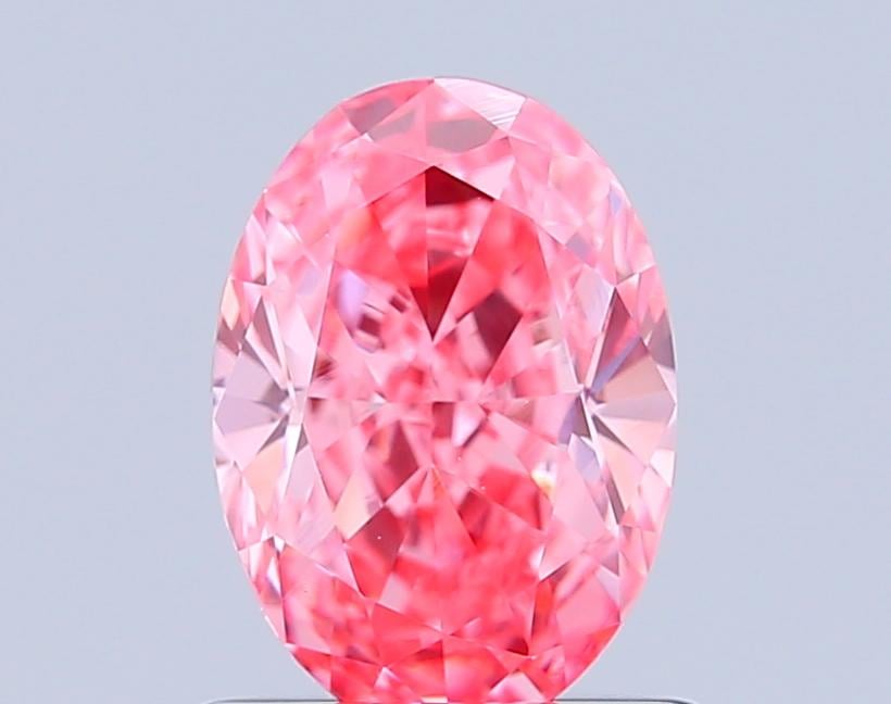 1.09 Ct. Fancy Vivid Pink Oval Lab Grown Diamond