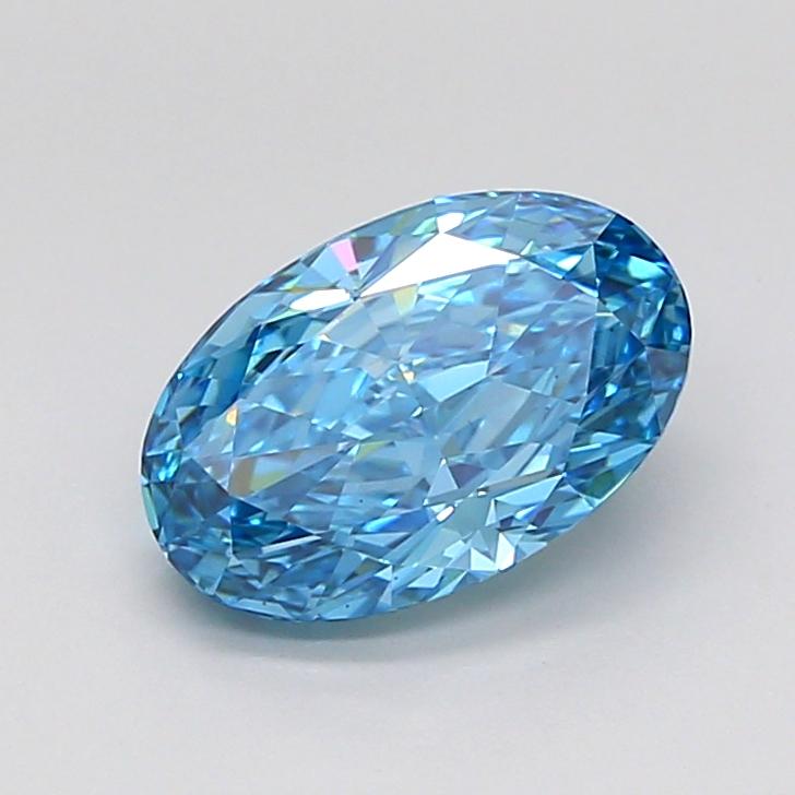 2.11 Ct. Fancy Vivid Blue Oval Lab Grown Diamond