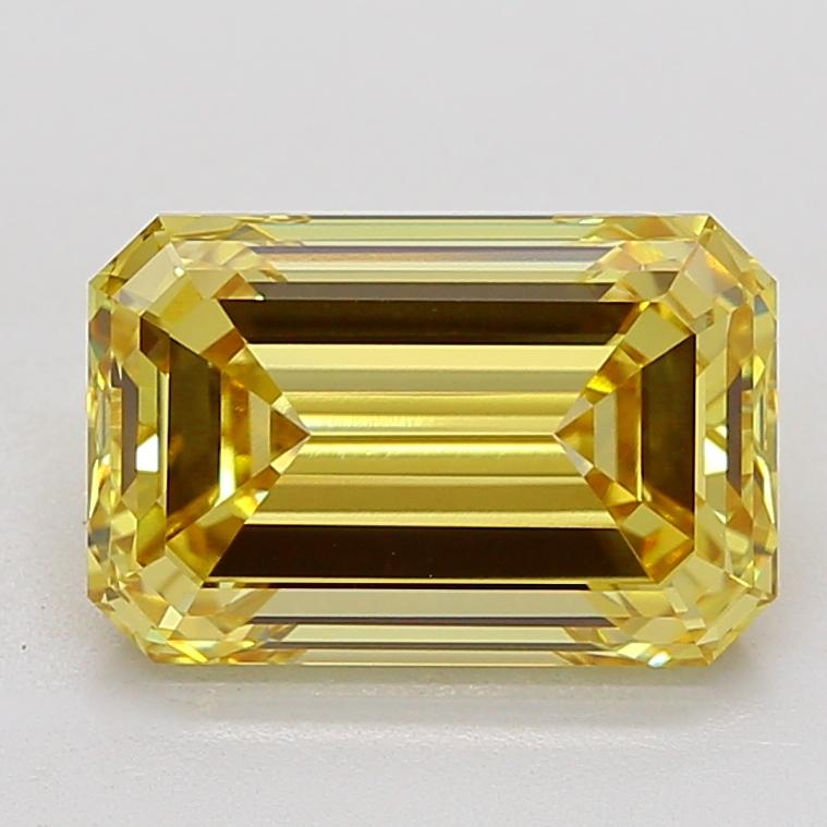 4.03 Ct. Fancy Intense Yellow Emerald Lab Grown Diamond