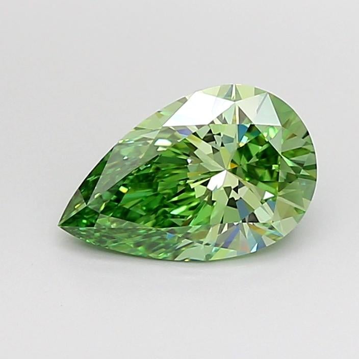 1.57 Ct. Fancy Vivid Green Pear Lab Grown Diamond