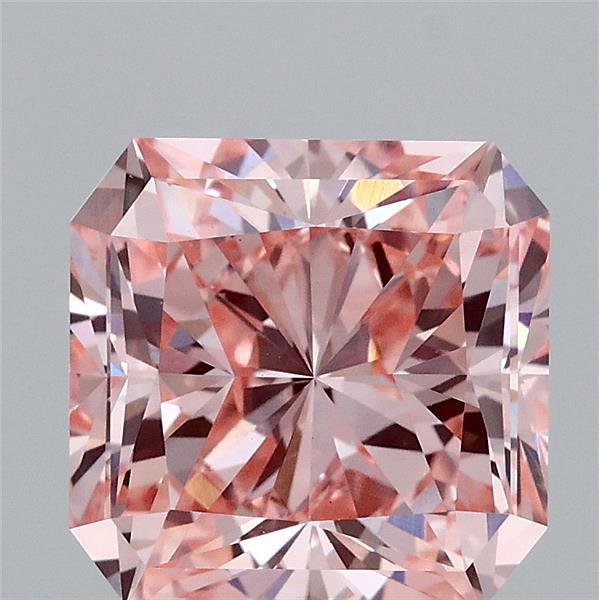 3.01 Ct. Fancy Vivid  Pink Radiant Lab Grown Diamond