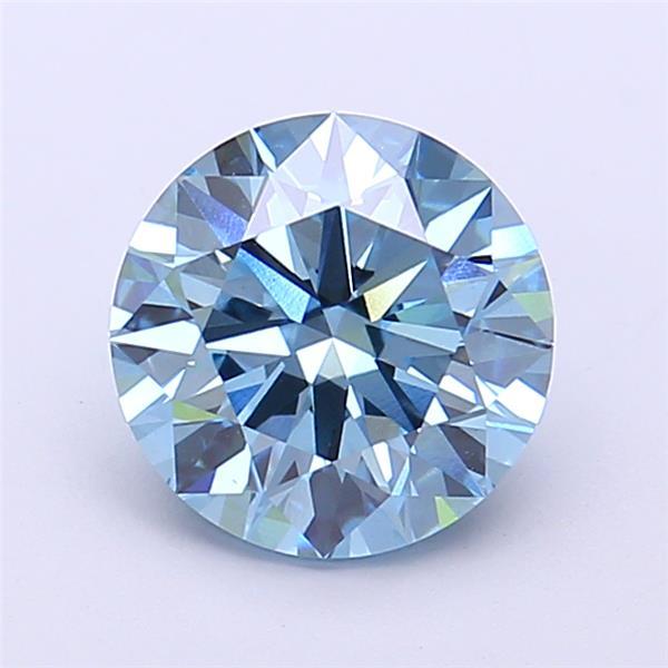 1.82 Ct. Fancy Vivid Blue Round Lab Grown Diamond