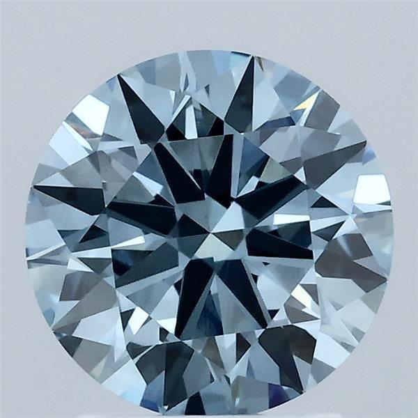 2.03 Ct. Fancy Vivid Blue Round Lab Grown Diamond