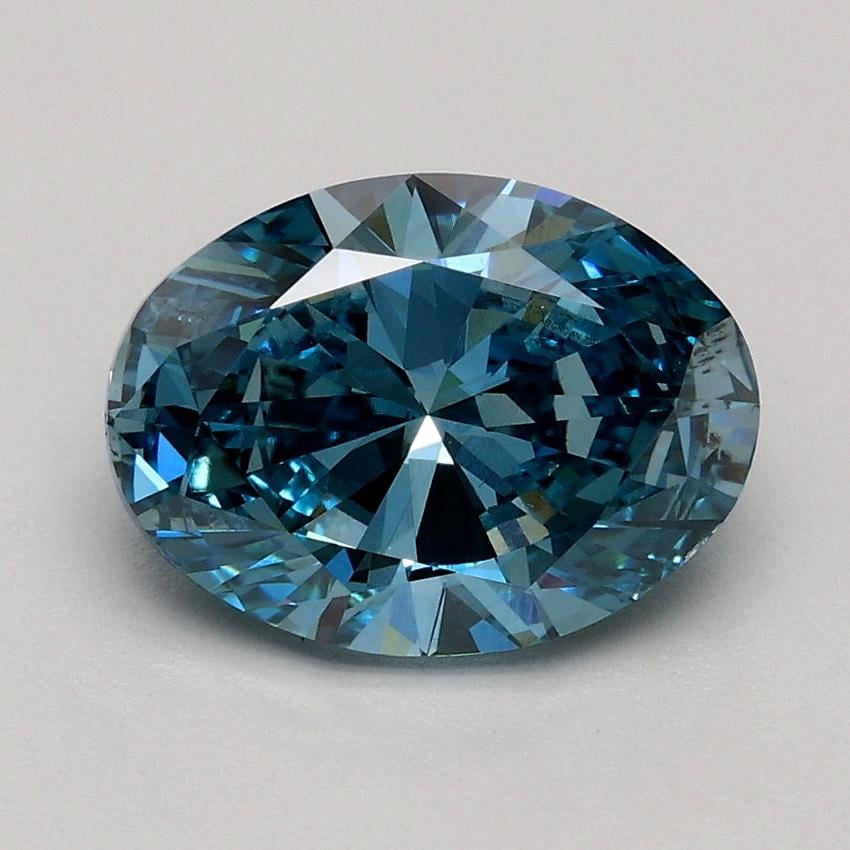 1.50 Ct. Fancy Vivid Blue Oval Lab Grown Diamond