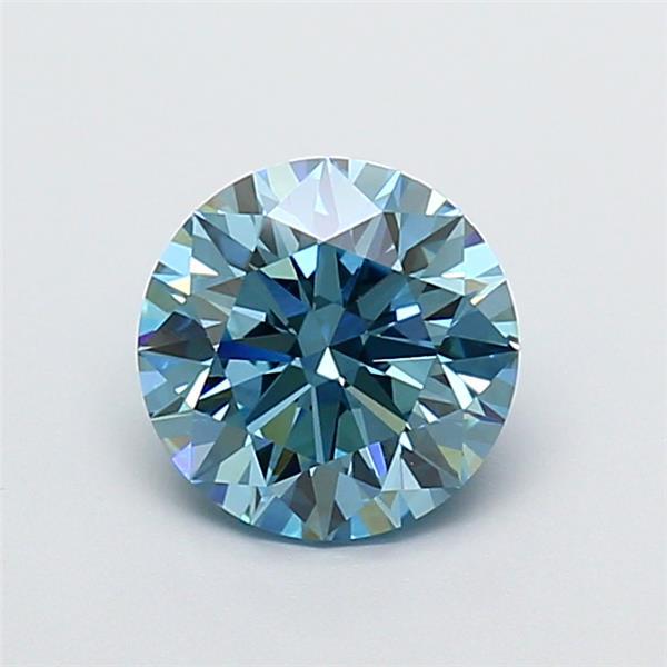 1.73 Ct. Fancy Vivid Blue Round Lab Grown Diamond