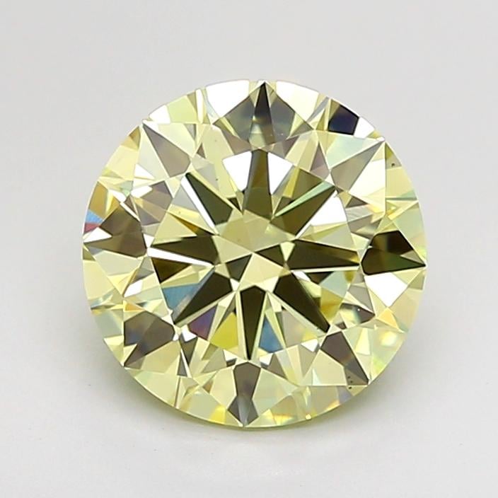 2.50 Ct. Fancy Light  Yellow Round Lab Grown Diamond