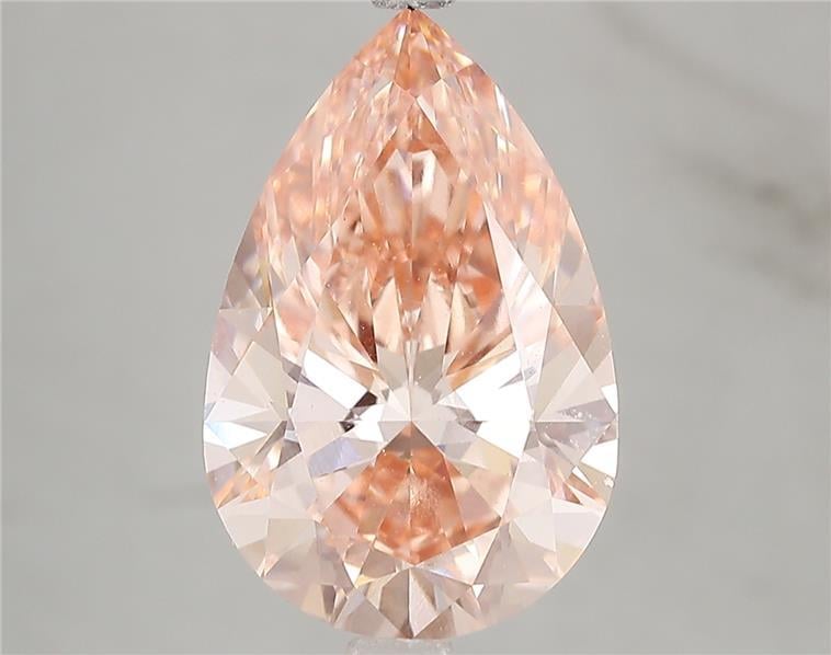 5.09 Ct. Fancy Vivid Pink Pear Lab Grown Diamond