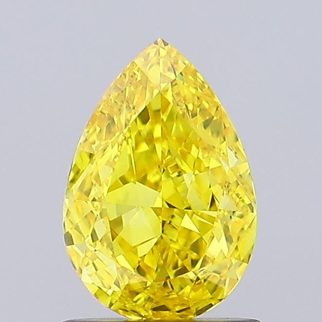 1.03 Ct. Fancy Vivid Yellow Pear Lab Grown Diamond