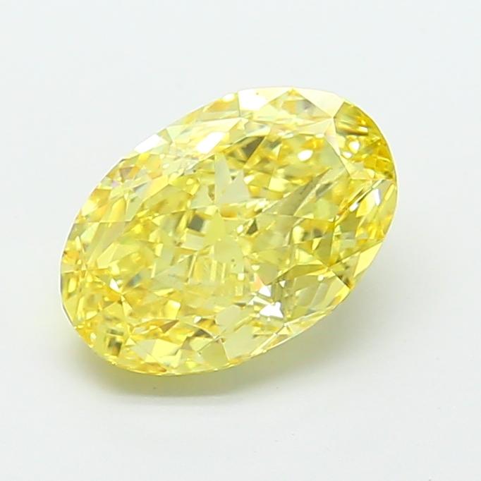 4.01 Ct. Fancy Yellow Oval Lab Grown Diamond
