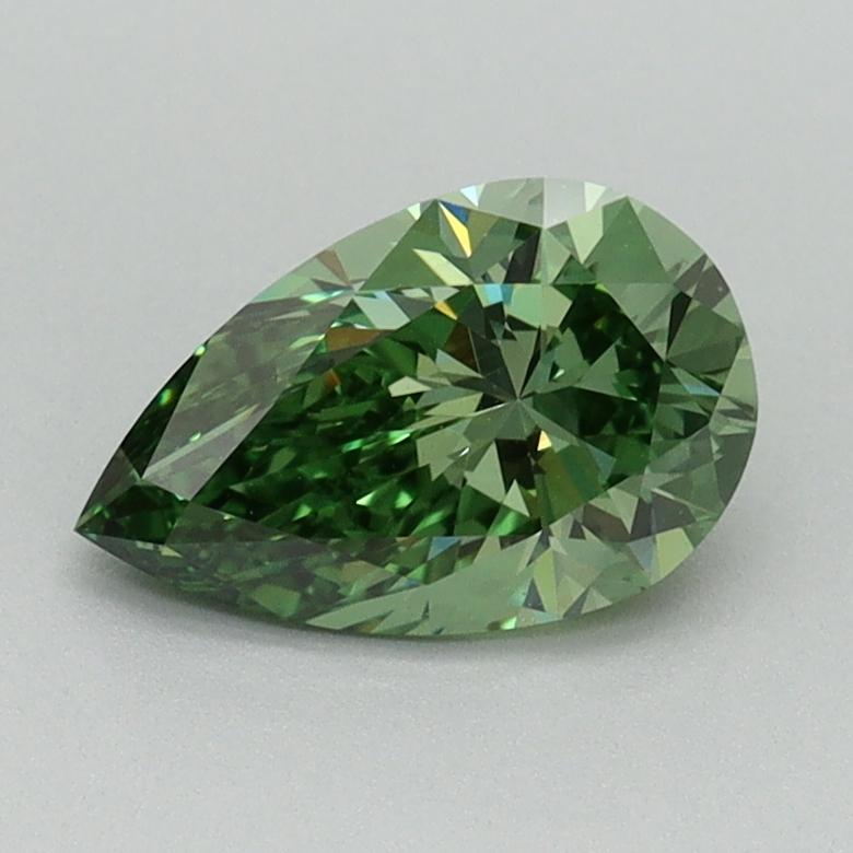 1.01 Ct. Fancy Vivid Green Pear Lab Grown Diamond