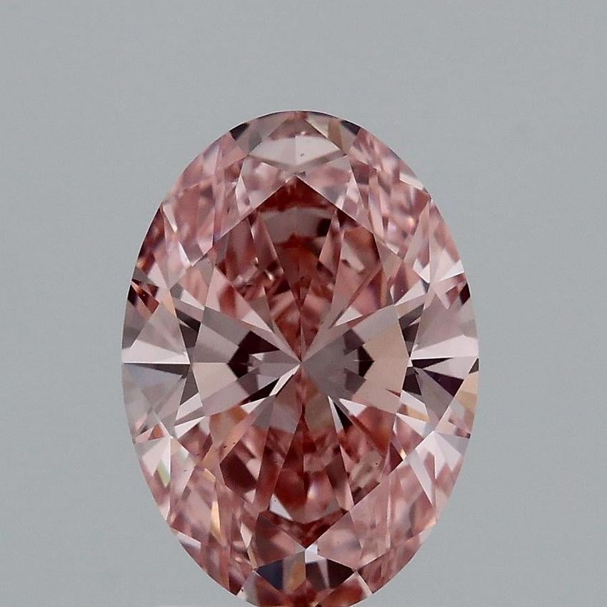 2.02 Ct. Fancy Vivid Pink Oval Lab Grown Diamond