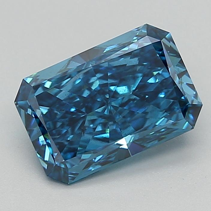 3.09 Ct. Fancy Vivid Blue Radiant Lab Grown Diamond