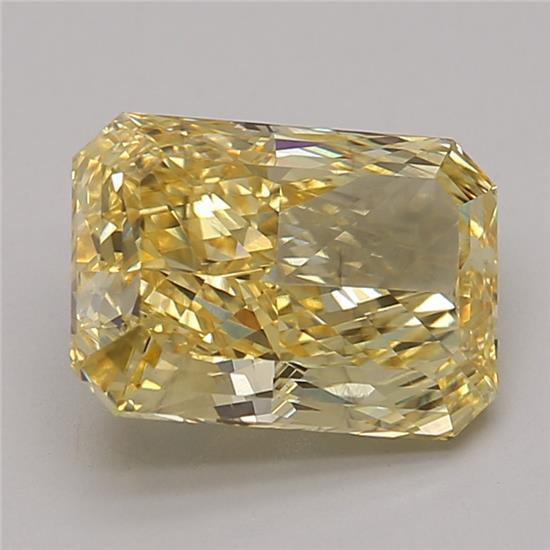3.10 Ct. Fancy Vivid Yellow Radiant Lab Grown Diamond